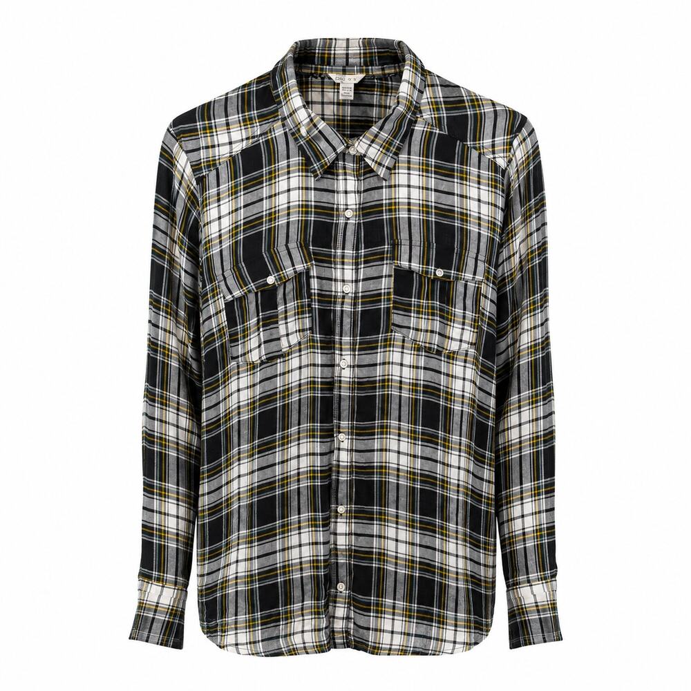 NWT Cato London Call Courtyard Plaid Button Front Rayon Shirt Womens 22 24W